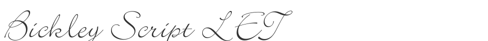 Bickley Script LET font preview