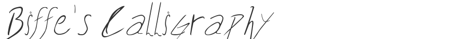 Biffe's Calligraphy font preview