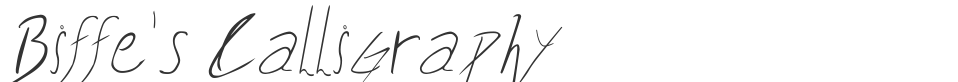 Biffe's Calligraphy font preview