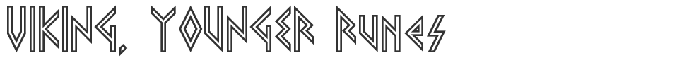VIKING, YOUNGER Runes font preview