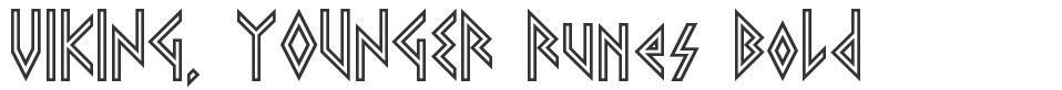 VIKING, YOUNGER Runes Bold font preview