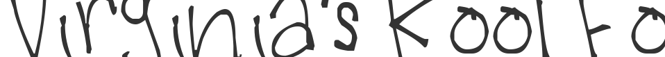 Virginia's Kool Font font preview