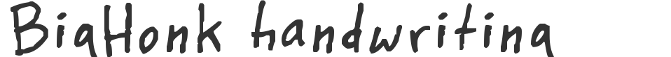 BigHonk handwriting font preview