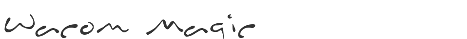 Wacom Magic font preview