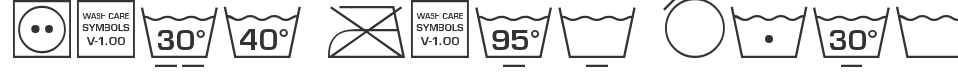 Wash Care Symbols M54 font preview