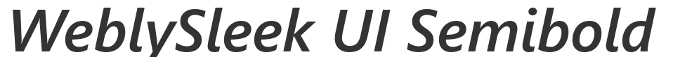 WeblySleek UI Semibold font preview
