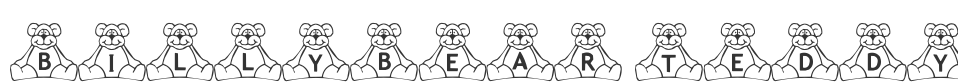 BillyBear TeddyBear font preview