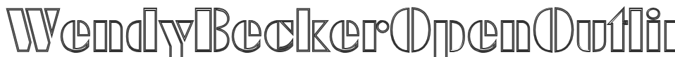 WendyBeckerOpenOutline font preview