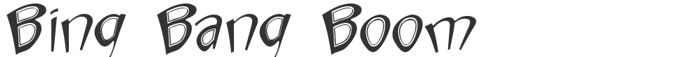 Bing Bang Boom font preview