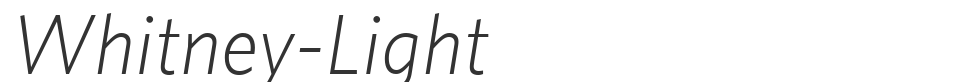 Whitney-Light font preview