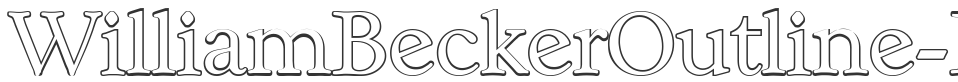 WilliamBeckerOutline-ExLight font preview