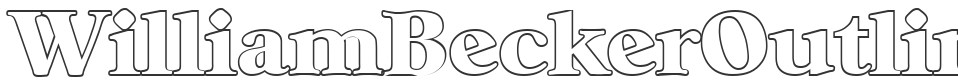 WilliamBeckerOutline-Heavy font preview