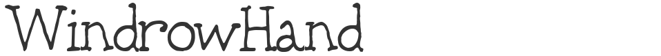 WindrowHand font preview