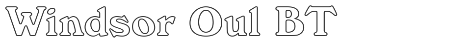 Windsor Oul BT font preview