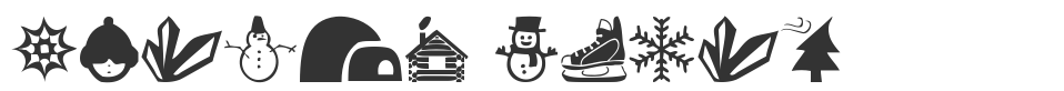 Winter Icons font preview