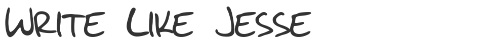 Write Like Jesse font preview