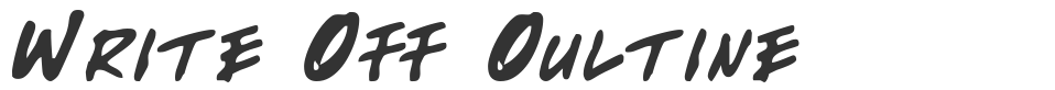 Write Off Oultine font preview