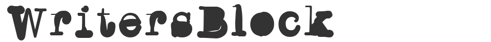 WritersBlock font preview