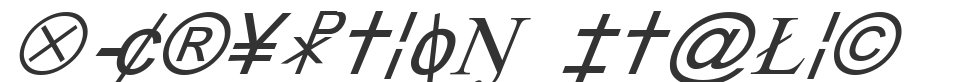 X-Cryption Italic font preview