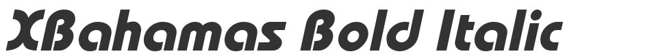 XBahamas Bold Italic font preview