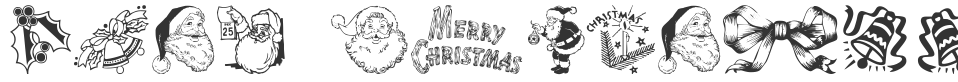 XMAS CLIPART font preview