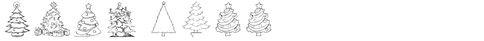 xmas tree font preview