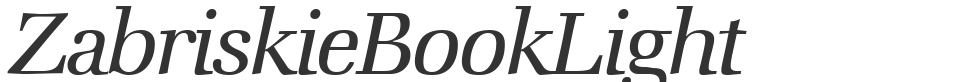 ZabriskieBookLight font preview