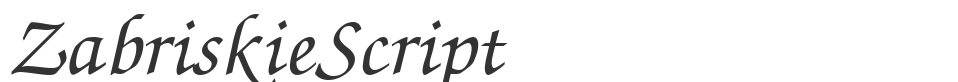 ZabriskieScript font preview