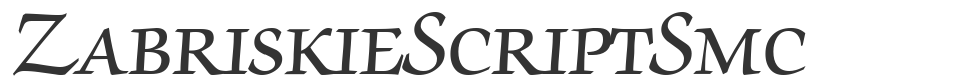 ZabriskieScriptSmc font preview