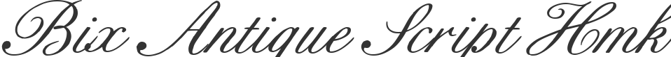 Bix Antique Script Hmk font preview