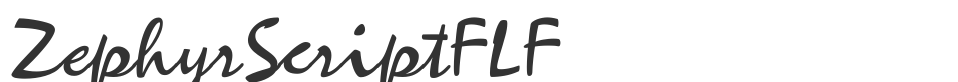 ZephyrScriptFLF font preview