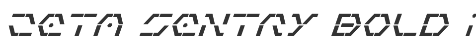 Zeta Sentry Bold Italic font preview
