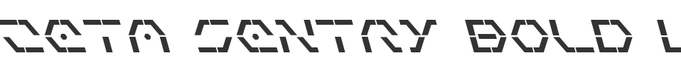 Zeta Sentry Bold Leftalic font preview