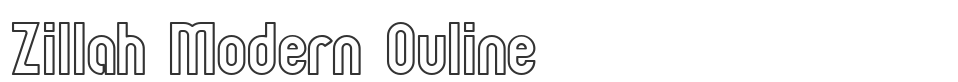 Zillah Modern Ouline font preview