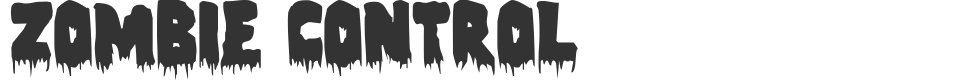 Zombie Control font preview