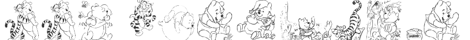 001 Disney's Pooh1 font preview