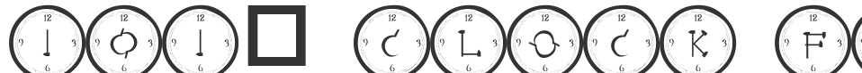 101! Clock Face font preview