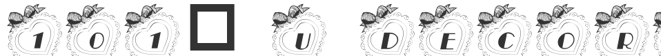 101! U Decorated My Heart font preview