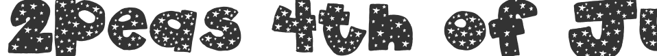 2Peas 4th of July font preview