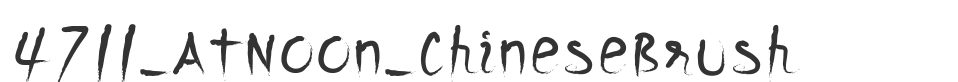 4711_AtNoon_ChineseBrush font preview