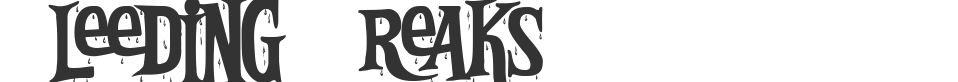 Bleeding Freaks font preview