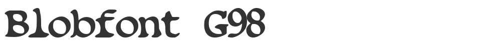 Blobfont G98 font preview