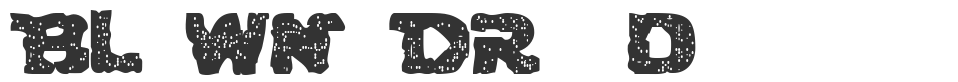 Blown Droid font preview