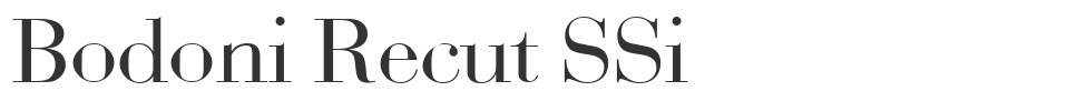 Bodoni Recut SSi font preview