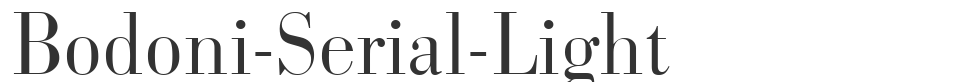 Bodoni-Serial-Light font preview