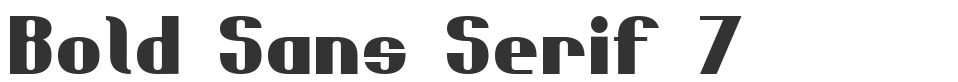 Bold Sans Serif 7 font preview