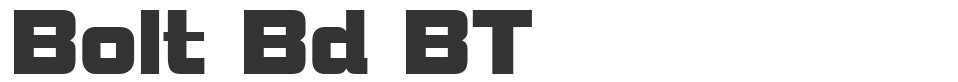 Bolt Bd BT font preview