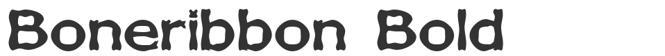 Boneribbon Bold font preview