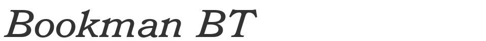 Bookman BT font preview