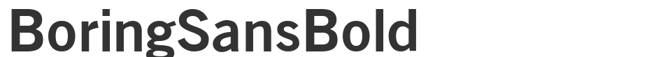 BoringSansBold font preview